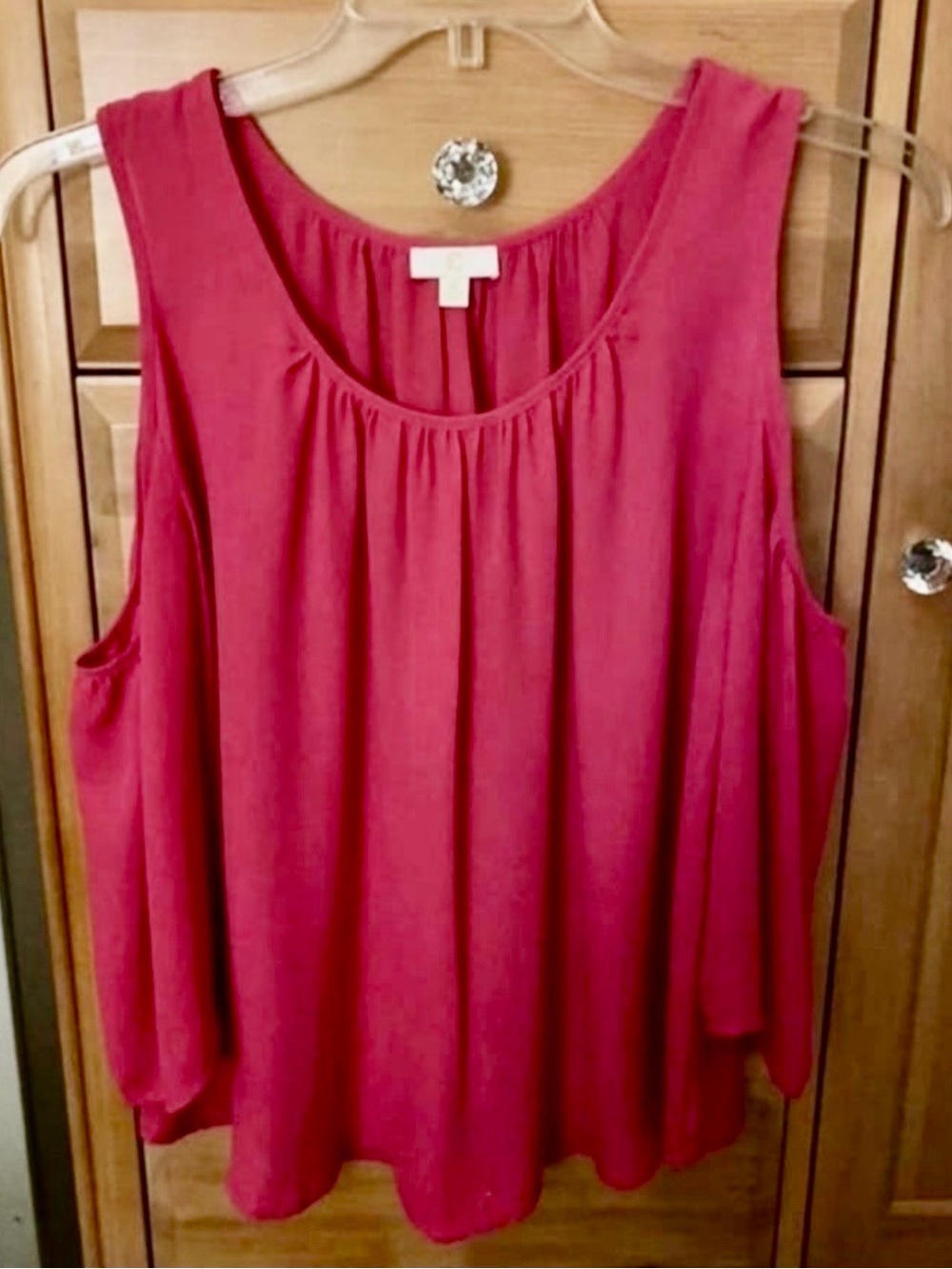 Charming Charlie Pink Cold Shoulder Bell Sleeve Top - Small